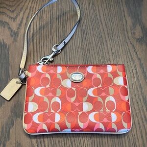 Coach Multicolor Signature Wristlet